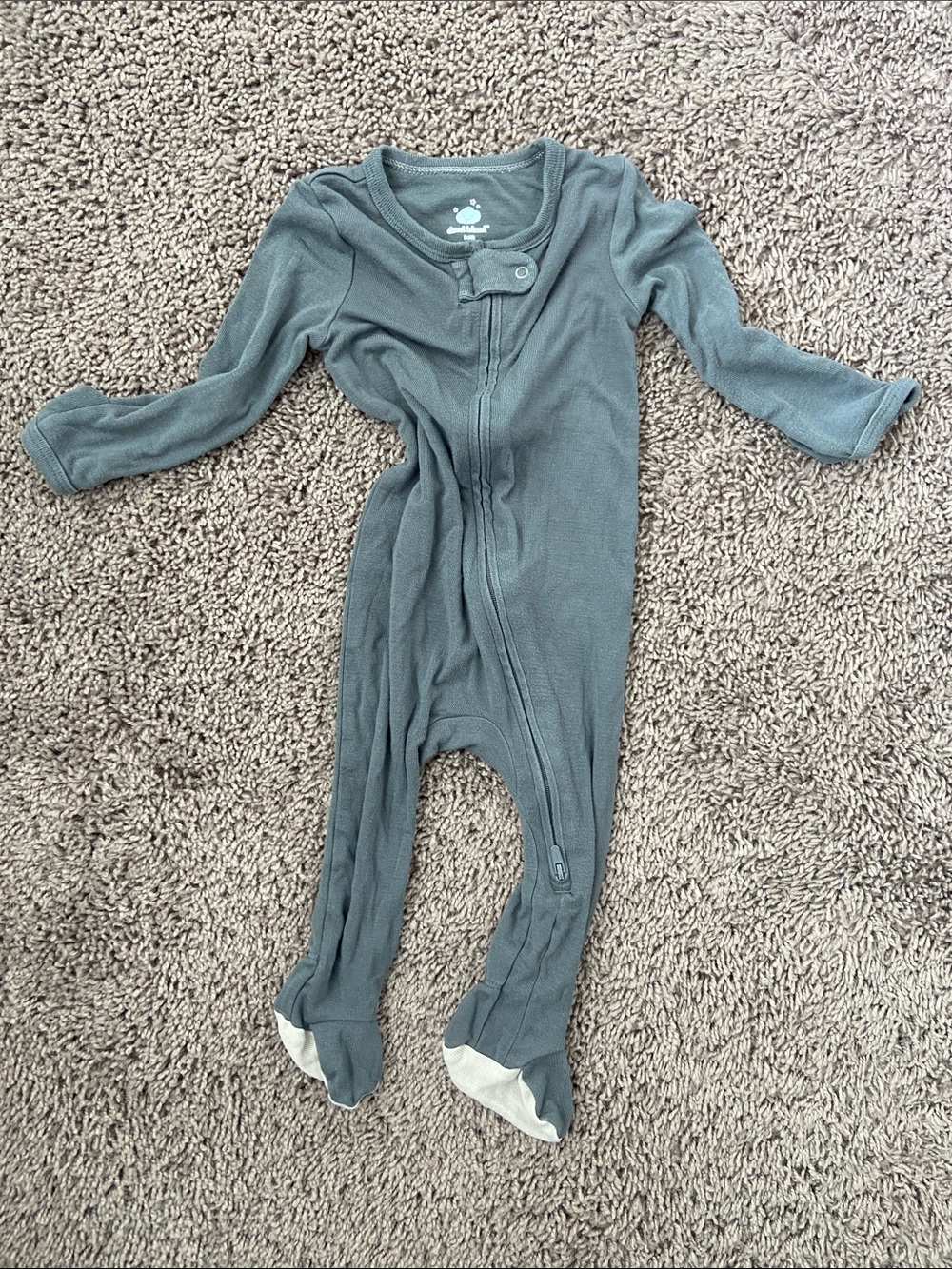 Cloud Island Gray Footed Zip One-Piece Pajama